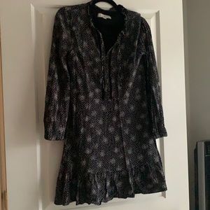 LOFT Ruffle Long-sleeve Dress